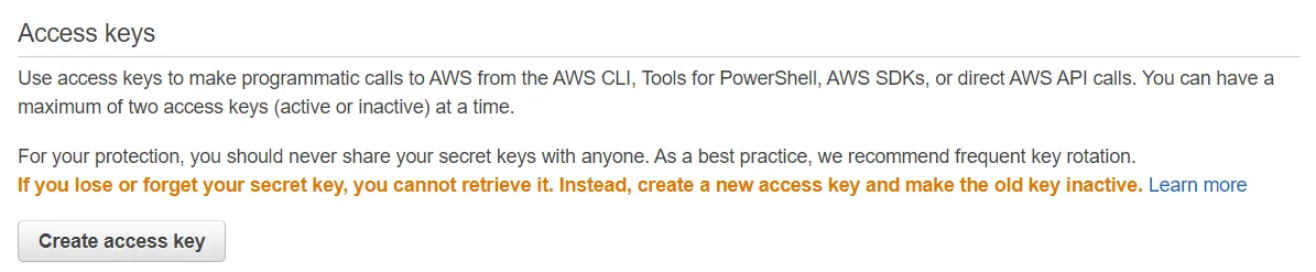 AWS Access keys